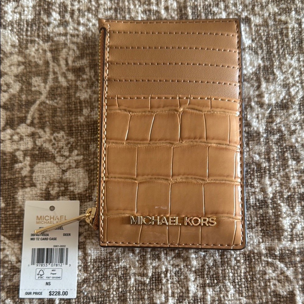 Michael Kors Tan Card Case